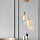 Axyaa Crystal Gold LED Pendant Light for Modern Kitchen Island Home Decor