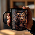 Axyaa Silver Lion King Ceramic Coffee Mug - Perfect Gift for Friends, Home or Office