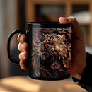 Axyaa Silver Lion King Ceramic Coffee Mug - Perfect Gift for Friends, Home or Office