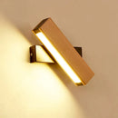 Axyaa Solid Wood LED Wall Lamp | Adjustable Nordic Bedside Lighting