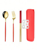 Axyaa Stainless Steel Cutlery Set with Storage Box - 3 Pieces