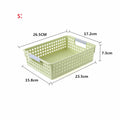 Axyaa Plastic Desktop Storage Basket with Handle