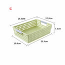 Axyaa Plastic Desktop Storage Basket with Handle