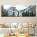 Axyaa Mountain Mist Canvas Art Print for Modern Home Decor