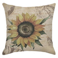 Axyaa Sunflower & Butterfly Vintage Cushion Covers for Sofas, Bedrooms, Cars & Pillows