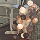 Axyaa Cotton Ball String Lights: Handmade Fairy Lights for Kids' Room, Weddings & Parties
