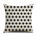 Axyaa Geometric Cotton Linen Cushion Cover - Decorative Sofa Throw Pillow Cover