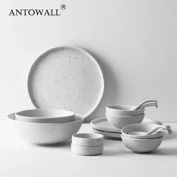 Axya Stoneware Dinner Set: Ceramic Dinnerware Sets for Restaurant Tableware