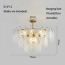 Axyaa French Cream Glass Chandelier Modern Minimalist Art for Living Room
