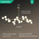 Axyaa Glass Ball Chandelier Ceiling Pendant Light for Home Decor, Living & Dining Room Lighting