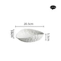 Axyaa Ceramic Oval Soup Plate - White Minimalist Dinner Plate