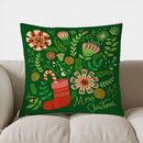 Axyaa Floral Holly Berries Throw Pillow Cover for Sofa, Bedroom, Car