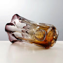 Axyaa Hollowed Art Gradient Glazed Vase with Pleated Mouth for Fresh Flower Arrangements