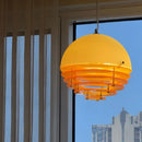 Axyaa Retro Bauhaus Pendant Lamp - Gold Orange Globe Mood Lamp for Home Decor