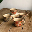 Axyaa Ice Crack Ceramic Cup | Creative Flower Mug for Home Office Coffee | High Value Light Luxury Mug