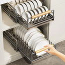 Axyaa Wood Drawer Organizer Dish Drying Rack Spicy Storage Home Gadget Set