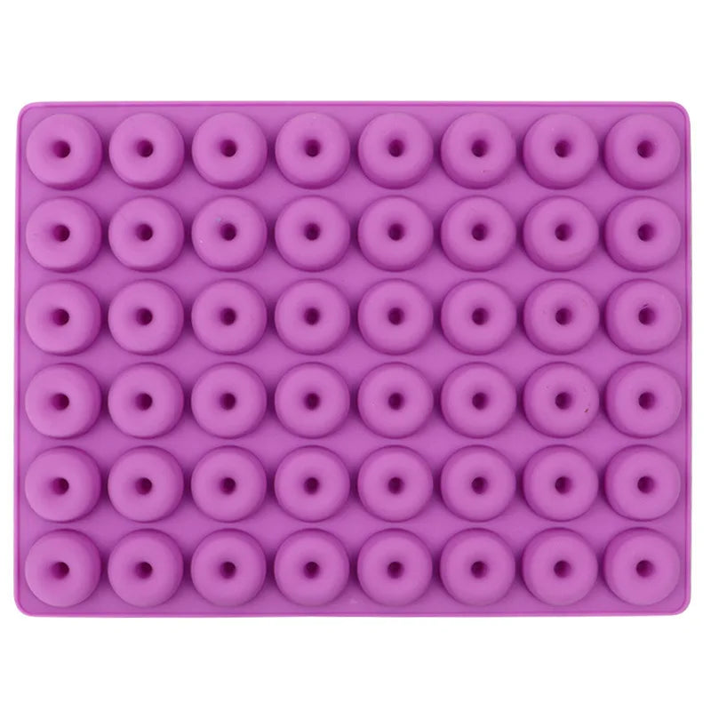 Axyaa 48 Hole Chocolate Donut Silicone Mold Pastry Decorating Tools