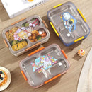 Axyaa Stainless Steel Bento Lunchbox with Compartments for Adults and Kids