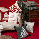 Axyaa Christmas Tree Jacquard Embroidery Throw Pillow Cover