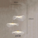 Axyaa Lotus Leaf LED Pendant Light: Modern Linear Hanging Light for Dining Room & Kitchen