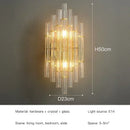 Axyaa LED Crystal Wall Lamps: Luxury Gold Wall Sconces for Home Art Decor & Bedside Lighting