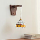 Axyaa Glass Walnut LED Wall Lamps, Modern Bathroom Mirror Light Fixtures
