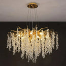 Axyaa Crystal Chandeliers: Elegant Home Villa Ceiling Pendant Lamps