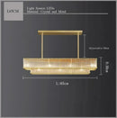 Axyaa Golden Crystal LED Chandelier Luxe Round Pendant Light for Home