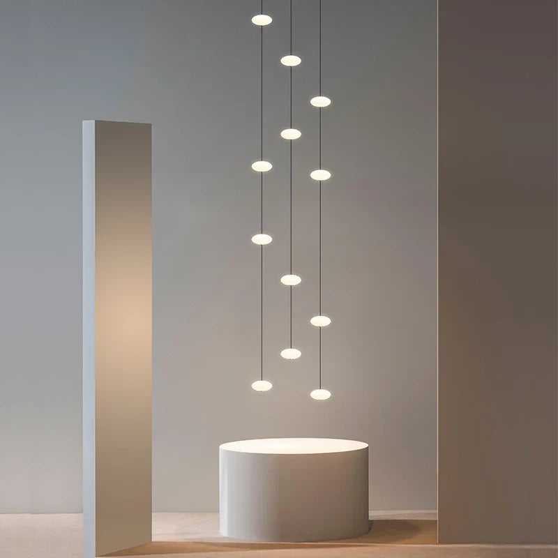 Nordic LED Staircase Chandelier by Axyaa - Modern Home Lighting for Living Room & Attic