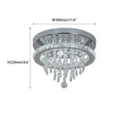 Axyaa Square Crystal Ceiling Light Modern LED Chandelier for Home Living Room Décor