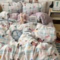 Axyaa Soft Skin-friendly Bedding Set with Duvet Cover, Bedsheet, Pillowcases
