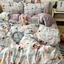 Axyaa Soft Skin-friendly Bedding Set with Duvet Cover, Bedsheet, Pillowcases