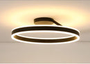 Axyaa Nordic Ring LED Ceiling Chandelier - White/Black - Bedroom Kitchen Dining Room Light