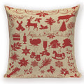 Elk Snowflake Santa Claus Gloves Christmas Pillowcase by Axyaa
