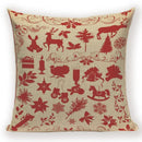 Elk Snowflake Santa Claus Gloves Christmas Pillowcase by Axyaa
