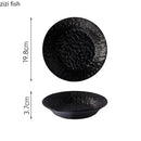 Axyaa Stone Pattern Ceramic Salad Plate for Molecular Cuisine and Fine Dining