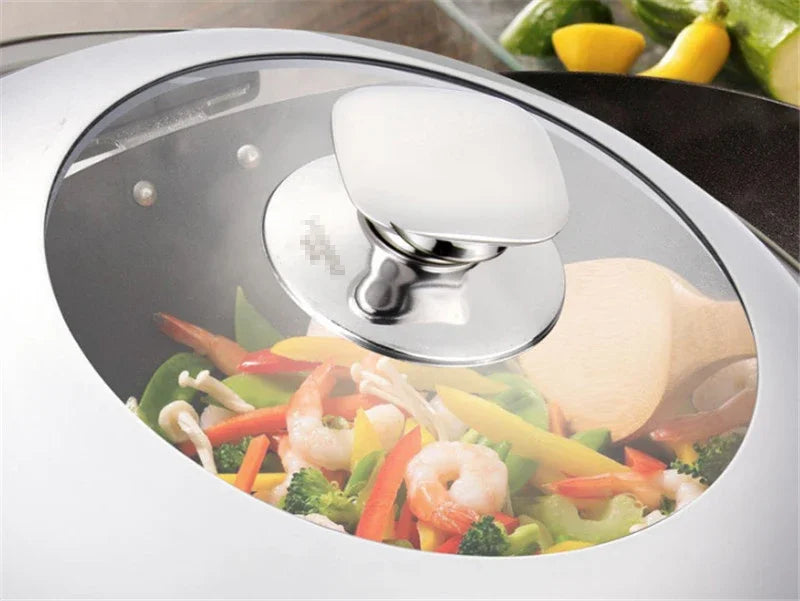 Axya Stainless Steel Wok Pan Lid - Universal Quality Dome Cover