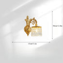 Axyaa French Cream Copper Wall Light with Glass Shade for Indoor Décor