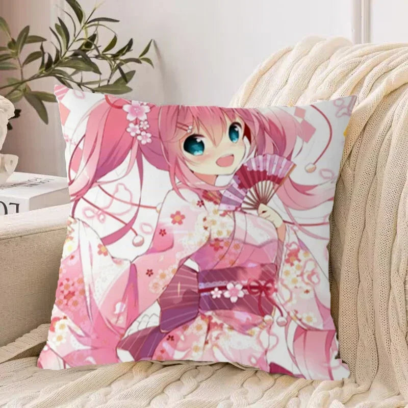 Axyaa 40*40 Hatsune Miku Pillow Cover Set for Stylish Bed Decor