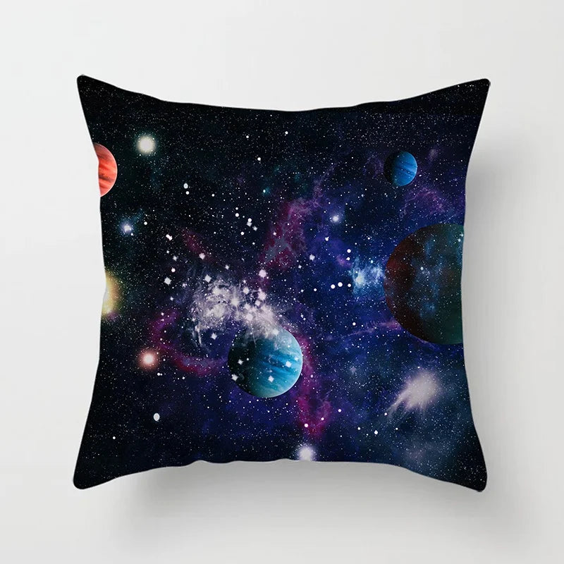 Axyaa Starry Sky Landscape Planet Series Pillowcase for Futuristic Home Decor