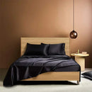 Axyaa Luxury Satin Bed Sheet Set: Queen/King Size Solid Silky Bed Linen Set
