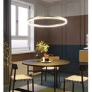 Axyaa Nordic Minimalist LED Pendant Light, Adjustable Intensity Circular Design