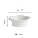 Axyaa Ceramic Edge Bowl Set for Serving, Soup, Salad, Fruit & Noodles