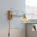 Axyaa Flower Ceramic LED Wall Light with Copper Arm, Modern Design Fixtures