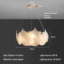 Axyaa Luxury Cream Glass Pendant Lamp for Living Room, Bedroom, Dining Room