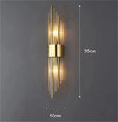 Axyaa Black Gold Crystal Wall Sconce Light for Home Decor
