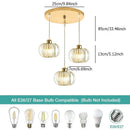Axyaa Crystal E27 Chandelier for Dining Room, Bedroom, Kitchen - Modern Luxury Lighting