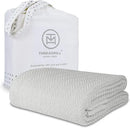 Axyaa King Size Luxury Cotton Herringbone Blanket