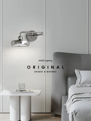 Axyaa Rocker Arm Iron Wall Lamp: Minimalist Luxury Lighting for Living Room & Study