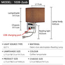 Axyaa Square Fabric LED Wall Lamp with USB Interface and Switch